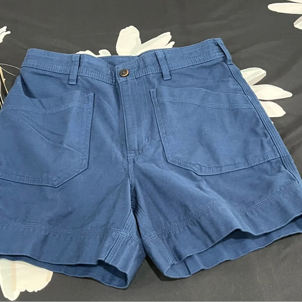 NWT Patagonia 100% Organic Cotton Slub Shorts, 5 inch in Stone Blue, Size 6 - Picture 13 of 13